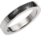 BREIL Colección B.C.6, Anillo Hombre en Acero, FIBRA CARBONIO, Ideas de Regalos para Hombre