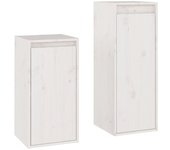 vidaXL Muebles para TV 2 piezas madera maciza de pino, Mueble de Salon, Mueble TV, Mueble TV salon, Mesa de TV, Mueble tele