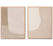 Set de 2 cuadros calidad premium con marco de madera - 30x40 cm o 50x70 cm - POSTER LAB