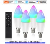 E14 Tuya WiFi Smart Led Bulb Candle Light 220V 5W 7W 9W with RF 2.4G Remote Smart Life APP Voice Control With Alexa Google Home