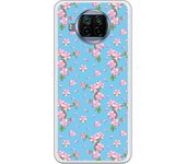 Funda compatible con Xiaomi Mi 10T Lite - Patron flores rosas con fondo azul