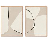 Set de 2 cuadros calidad premium con marco de madera - 30x40 cm o 50x70 cm - POSTER LAB