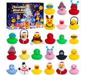 Nuevo Calendario de Adviento 2024, Cuenta Regresiva para Navidad Calendario de Adviento de Pato de Goma, Regalos de Calendario de Cuenta Regresiva de 24 Días para Navidad, Juguetes de Pato para Mascotas, 24 Piezas Calendario de Adviento de Pato de Goma