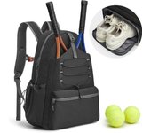 Nueva mochila de tenis para hombres y mujeres, bolsa grande para pickleball con capacidad para 4 raquetas y compartimento para zapatos.