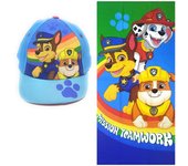Toalla Patrulla Canina Playa o Piscina + Gorra Patrulla Canina para Niños | Pack de Gorra y Toalla Paw Patrol | Gorra Ajustable y Toalla Patrulla Canina   |  Toalla Patrulla Canina para Niños