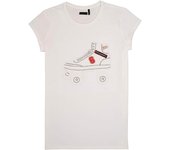Camiseta Blanco roto con patín encaje IKKS
