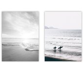Set de 2 cuadros calidad premium con marco de madera - 30x40 cm o 50x70 cm - POSTER LAB