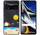 Funda Silicona Transparente para Xiaomi POCO X4 Pro 5G diseño Playa Dibujos