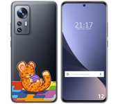 Funda Silicona Transparente para Xiaomi 12 / 12X 5G diseño Leopardo Dibujos