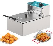 Freidora eléctrica de acero inoxidable con simple tanque, freidora de inmersión eléctrica de 2.5KW(6L)