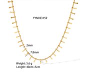 Encanto Collar de borla de verano de alta gama sensación de mujer de oro de 18 quilates pulsera de cadena de clavícula de acero inoxidable joyería de moda