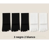 5 or 10 Pairs Women Sports Toe Socks with Separate Fingers High Tube Five Finger Cotton Crew Socks Yoga High Quality