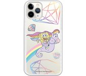 Funda original compatible con iPhone 11 Pro con un diseño de Bob Esponja Caballito Arcoiris