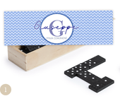 Juego de madera dominó infantil para regalos de invitados bautizo, boda, comunión, cumpleaños, diseño personalizado - Lote 10 unidades