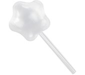 MONOUSO | Pipeta Estrella de Plástico para Catering 3ml 5,5cm (100 Uds)
