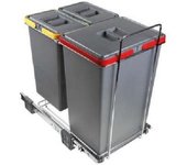 Cubo basura ecofil acabado antracita contenedores 1x24l y 2x8l