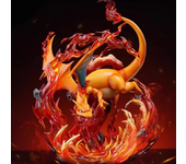 In Stock 20cm Anime Pok é Mon Fire Dragon Black Dragon Spray Fire 1/20 Magical Museum Action Cute Statue Model Toy Decoration