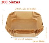 Air Fryer Special Paper 100/200Pcs Oil-Absorbing Food Pad for Air Fryer Oil-proof Disposable Baking Paper AirFryer Accessories