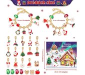2025 Christmas Advent Calender Gift Box Creative DIY Snowman Santa Claus Bracelet Countdown Calendar Box for Girls New Year Gift
