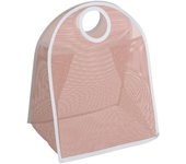 Cesta de lavandería, bolsa de lavandería de nailon plegable, cesto para ropa sucia, cesto de lavandería portátil, bolsa de transporte de supermercado (rosa)