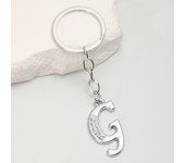Simple A-Z 26 Letter Pendant Keychain English Alphabet Keyring For Friend Good Gift Holder Handbag Car Jewelry