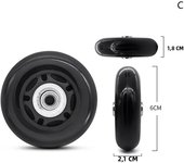 Luggage Wheel Replacement Suitcase For Wheel Trolley Rolling Durable Silent Belt Repair Tools Travel Accessories