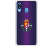 Funda original compatible con Samsung Galaxy A20E - Valladolid Escudo Fondo Lila