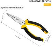 AIRAJ 3 Types of Pliers,Including 8-Inch Wire Pliers,6-Inch Pointed Nose Pliers, And Diagonal Pliers Suitable for Household Use
