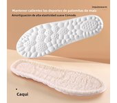 1Pairs Self Heating Insoles Thermostatic Thermal Insole Genuine Cashmere Massage Arch Support Shoe Pad Heated Pads Winter Women