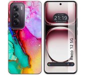 Tumundosmartphone Funda Silicona para Oppo Reno 12 5G diseño Mármol 15 Dibujos