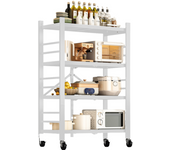 MAGIC SELECT Estantería para Almacenaje, Repisa Modular Multiuso, Estante con Ruedas, Estantería de Pie Plegable, Mueble para Cocina, Baño, Habitación, Salón con Baldas de Almacenamiento.