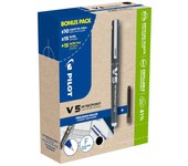 Bolígrafo PILOT V5 HI-TECPOINT, azul, BONUS PACK
