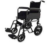 Mobiclinic® Silla de ruedas S230 Plegable y ligera Asiento 40 cm Reposapiés abatibles y extraíbles Reposabrazos acolchados y abatibles Ruedas pequeñas Freno de estacionamiento y de pie