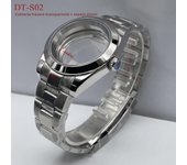 Mod NH35 Watch Case with Oyster Bracelet Solid Steel Datejust 40mm Case Fit to Nh35A NH36 Automatic Movement Sapphire Crystal