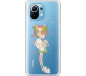 Funda compatible con Xiaomi Mi 11 - Nina fondo corazones