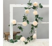 Kahaul Artificial Silk Peony Big Flowers Vine Christmas Rattan Wedding Party Wall Hanging Garland Home Garden Decoration Plant