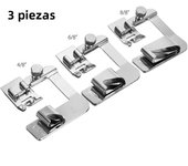 3Pcs/Set Home Sewing Machine Foot Presser Rolled Hem Feet for Brother Singer(Sliver) Dropship