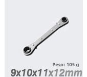4-in-1 Wrench Double Head Ring Ratchet Wrench 6/8/9/10/11/12/13/14/15/16/17/18/19/21mm Chrome Vanadium Steel Ratchet Spanner Set
