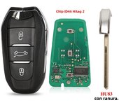 jinyuqin Smart Keyless Go Remote Key 3 Buttons 433MHz 4A PCF7945 ID46 Chip For Peugeot 308 408 508 5008 Emergency key HU83/VA2
