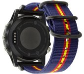 Correa de Nylon para Garmin Fenix 8 - 51mm / Fenix 7X Pro / Fenix 6X Pro / Enduro 3 / Epix 2 Pro 51mm, Brazalete Bandera de España Conectores Quickfit 26mm