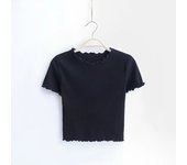 O neck Short sleeve T-shirt New Woman Slim Fit t shirt tight tee Summer Retro Tops 6 colors Crop Tops