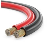 CABLEPELADO Cable de Altavoz | Alambre Trenzado Cable CCA | Aluminio Revestido de Cobre | Sección 0.75mm2 | Rojo-Negro (100 Metros)