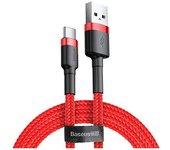 Cable Tipo C a USB Baseus, Carga Rápida y Transferencia de Datos, Compatible con Dispositivos Samsung Galaxy S10/Plus/Little, Mate 20, Xiaomi, Oneplus, LG, OPPO, Honor Nexus, Mi5 (1 M, Rojo)