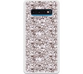 Funda original compatible con Samsung Galaxy S10 Plus - T&J Patrón blanco y negro