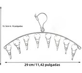 Rack De Secado De Ropa Con 32 Clip / 8 Clips Para Calcetines Y Ropa Interior Plegable Y Extensible Material PP
