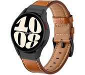Leather Strap For Samsung Galaxy Watch 7 6 5 Pro 40mm 44mm FE Band Watch6 4 Classic 47 43mm 46mm Replacement Correa Bracelet