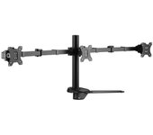 Equip - Soporte sobremesa para 3 monitores 13"-27" - Doble brazo - Vesa - Hasta 8kg