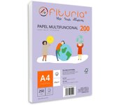 Paquete de folios A4 de 200gr con 250 Hojas Blancas, Papel Multifuncional para Uso Escolar y Entornos Laborales. Ideal con impresoras láser, de inyección o fotocopiadoras - Ofituria