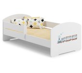 Cama de criança 140 x 70 colchão e estrado incluídos Kobi Luk Train