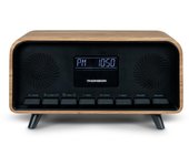 Thomson rt850bt altavoz retro bluetooh - radio reloj despertador - potencia musical 30w - color madera/negro